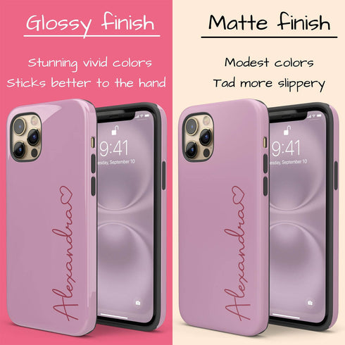 Personalized Cute Vibrant Heart Accent iPhone Case
